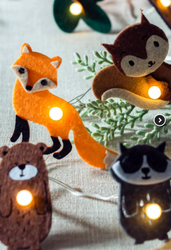 Orman Hayvanlı Led Işık Zinciri Keçe Ledli Işık - Thumbnail