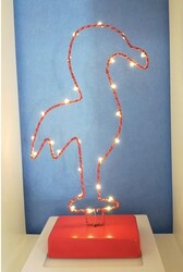 Peri Ledli Metal Flamingo Led Işıklı Masa Dekoru Masa Lambası - Thumbnail