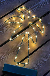 Peri Ledli Metal Palmiye Masa Dekoru Palmiye Led ışıklı Masa Lambası - Thumbnail