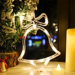 Pilli Çan Led Işıklı Vitrin, Kapı Ve Cam Süsü Yılbaşı Led Dekoratif Aydınlatma Kapı Süsü - Thumbnail