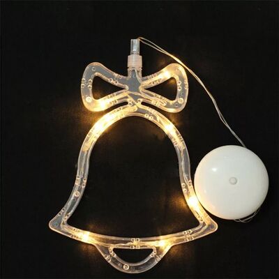 Pilli Çan Led Işıklı Vitrin, Kapı Ve Cam Süsü Yılbaşı Led Dekoratif Aydınlatma Kapı Süsü