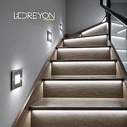 Sensörlü Kare Merdiven Led Spot Kare Merdiven Spot Koridor Aydınlatma Armatürü  - 4