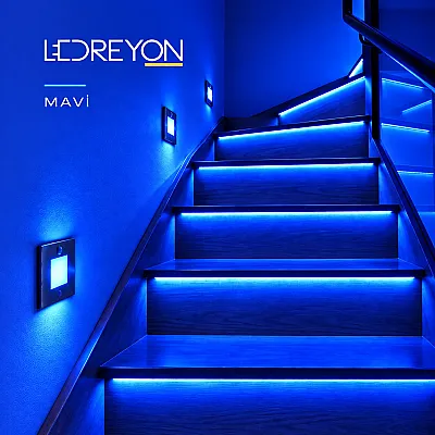 Sensörsüz Kare Merdiven Led Spot Kare Merdiven Spot Koridor Aydınlatma Armatürü - 1