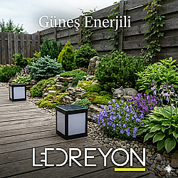 Solar Set Üstü Küp Bahçe Aydınlatma Güneş Enerjili Bahçe Lambası