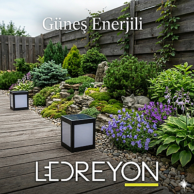 Solar Set Üstü Küp Bahçe Aydınlatma Güneş Enerjili Bahçe Lambası - 1