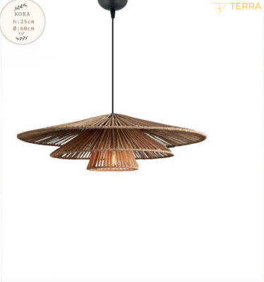 Terra Kora Bohem Dekoratif Avize Rustik İskandinav Tarzı Cafe Restoran Salon Avizesi - 1