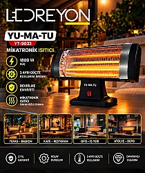 Yumatu YT-9033 1800W Seyyar Masa Altı Infrared Isıtıcı 3 Çubuklu Elektrikli Isıtıcı